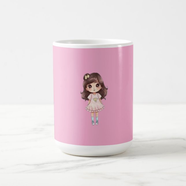Süße Kawaii Chibi Mädchen Tasse (Mittel)