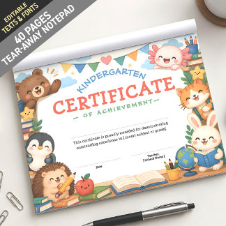 Süße Kawaii Chibi-Tierklassen benutzerdefinierte K Notizblock