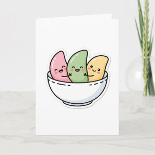 Süße Kawaii Chuseok Koreanische Songpyeon Grußkart Karte
