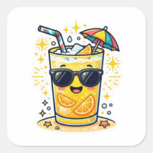 Süße Kawaii Coole Sommer-Tropengetränk SungSticker