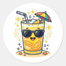 Süße Kawaii Coole Sommer-Tropengetränk SungSticker