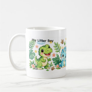 Süße Kawaii-Dinosaurier-Tasse zum Bearbeiten Kaffeetasse