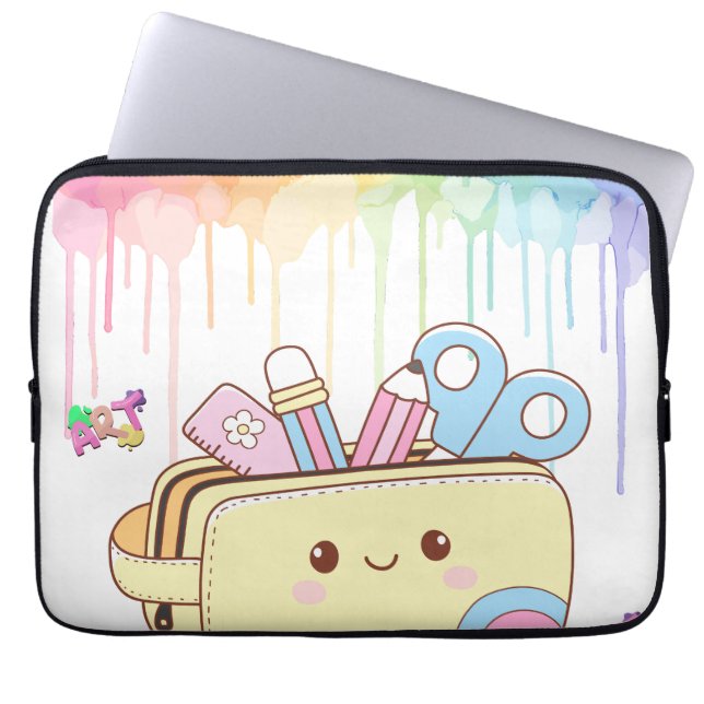 Süße Kawaii-Etasche Laptopschutzhülle (Vorderseite)