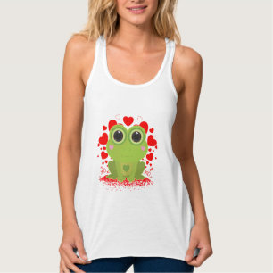 Süße Kawaii-Frosch-Herzen XOXO-Liebe-Ästhetik Tank Top