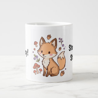 Süße Kawaii-Fuchs-Tasse – Bleib clever, bleib freu Jumbo-Tasse