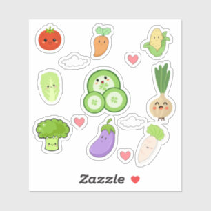 Süße Kawaii-Gemüsesticker Aufkleber