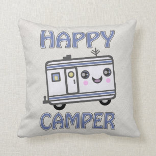 Süße Kawaii glücklicher Camper-Wurfkissen Kissen