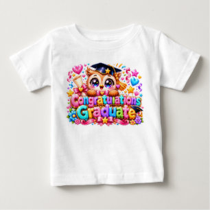 Süße Kawaii Gratulations Absolvent Eule Pastell Pi Baby T-shirt