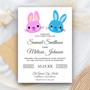 Süße Kawaii-Hasen-Hochzeitseinladung Einladung