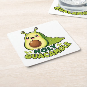 Süße Kawaii Heilige Guacamole Avocado Schnecke Car Rechteckiger Pappuntersetzer