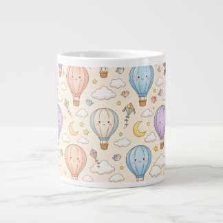 Süße Kawaii Heißluftballon Nahtloses Muster Jumbo-Tasse