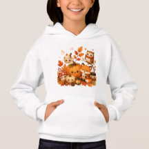 Süße Kawaii Herbst-Kürbis-Fuchs-Eule Herbsttiere