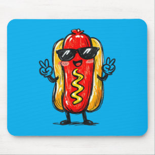 Süße Kawaii Hotdog Cartoon Lustige Lebensmittel-Li Mousepad