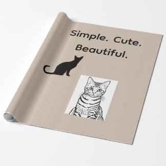 Süße Kawaii japanische ästhetische Katzenverpackun Geschenkpapier