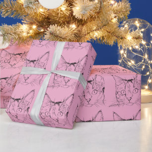 Süße Kawaii japanische ästhetische Katzenverpackun Geschenkpapier