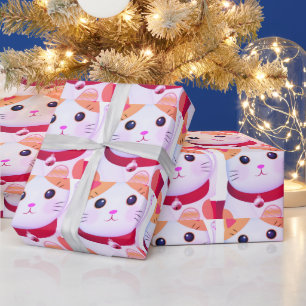 Süße Kawaii japanische ästhetische Katzenverpackun Geschenkpapier