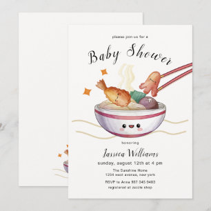 Süße Kawaii Japanische Miso Ramen Baby Shower Einladung