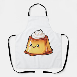 Süße Kawaii Karamellpudding-Dessert-Figur Schürze