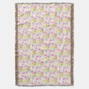 Süße Kawaii Kätzchen Rosa Pastell Kuscheldecke Decke