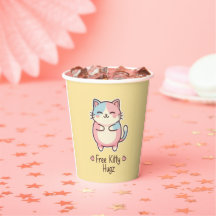 Süße Kawaii-Katze Kostenlose Kitty Hugz Pastell-Pa
