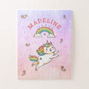 Süße Kawaii-Katzen-Name-Jigsaw-Puzzle