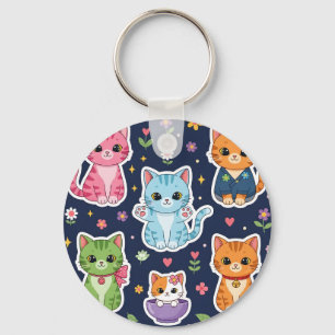 Süße Kawaii Katzen Neko Lustige Kätzchen Katzenlie Schlüsselanhänger