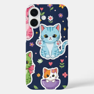 Süße Kawaii Katzen Neko Lustige Katzenliebhaber Ge iPhone 16 Hülle