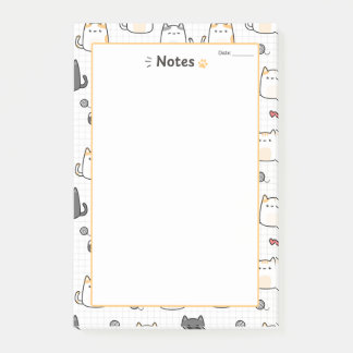 Süße Kawaii-Katzen-Notizblock-Notizbuch Post-it Klebezettel