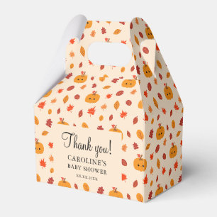 Süße Kawaii-Kürbis-Herbst-Laub-Baby-Party Geschenkschachtel