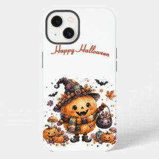 Süße Kawaii-Kürbis-Hexe Halloween-Aquarell-Aut iPhone Hülle