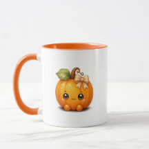 Süße Kawaii-Kürbistasse