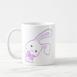 Süße Kawaii Lila Guckhasen-Schleife Kaffeetasse