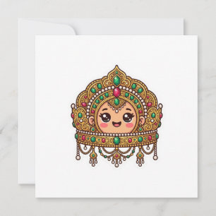 Süße Kawaii marokkanische Brautkrone TraditionStic Dankeskarte