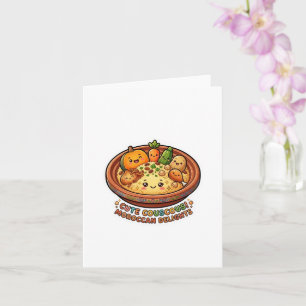 Süße Kawaii-Marokkanische-Couscous-Freitag-GatherS Karte