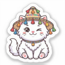 Süße Kawaii Marokkanische Katze mit traditionellem