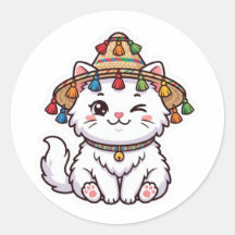 Süße Kawaii Marokkanische Katze mit traditionellem