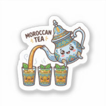 Süße Kawaii Marokkanische Minztee Teekanne und Glä