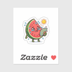 Süße Kawaii Marokkanische Sommer Wassermelone Dall Aufkleber