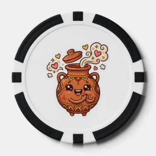 Süße Kawaii Marokkanische Tanjia-Tonpfanne-Speisen Pokerchips