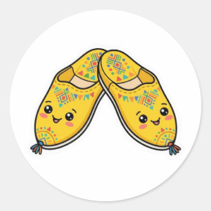Süße Kawaii Marokkanische Teekanne & Minztee Aufkl Runder Aufkleber