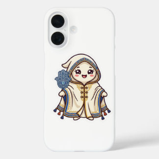 Süße Kawaii Marokkanischer Barnous-Umhang und Kham iPhone 16 Hülle