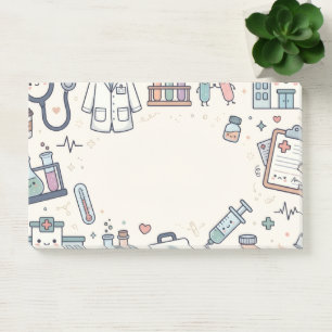 Süße Kawaii-Medizin-Doodle Post-it Klebezettel