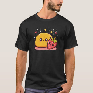 Süße Kawaii Melone und Erdbeer Freunde Liebe T-Shirt