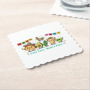 Süße Kawaii-Mexikanische-Food-Party - Taco Burrito Untersetzer