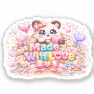 Süße Kawaii-Mit-Liebe-Gemachte Katze Name Pastellr Aufkleber