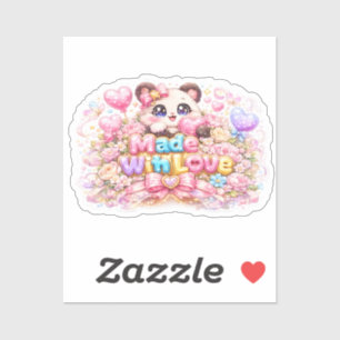 Süße Kawaii-Mit-Liebe-Gemachte-Katzen-Name-Pastell Aufkleber