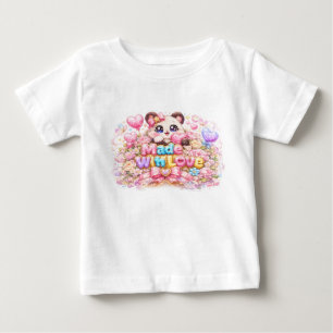 Süße Kawaii-Mit-Liebe-Gemachte-Katzen-Name-Pastell Baby T-shirt