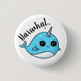 Süße Kawaii Narwal Button