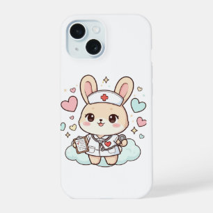 Süße Kawaii-Nurse-Hasen-Telefonhülle iPhone 15 Hülle