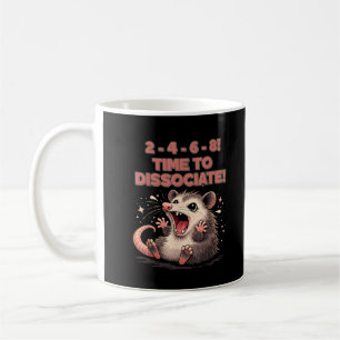 Süße Kawaii-Opossum-Zeit zum Dissoziieren Lustiges Kaffeetasse